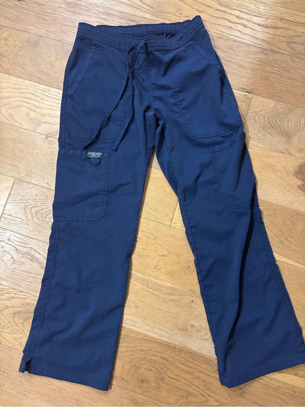 Cherokee Navy Cargo Drawstring Pants